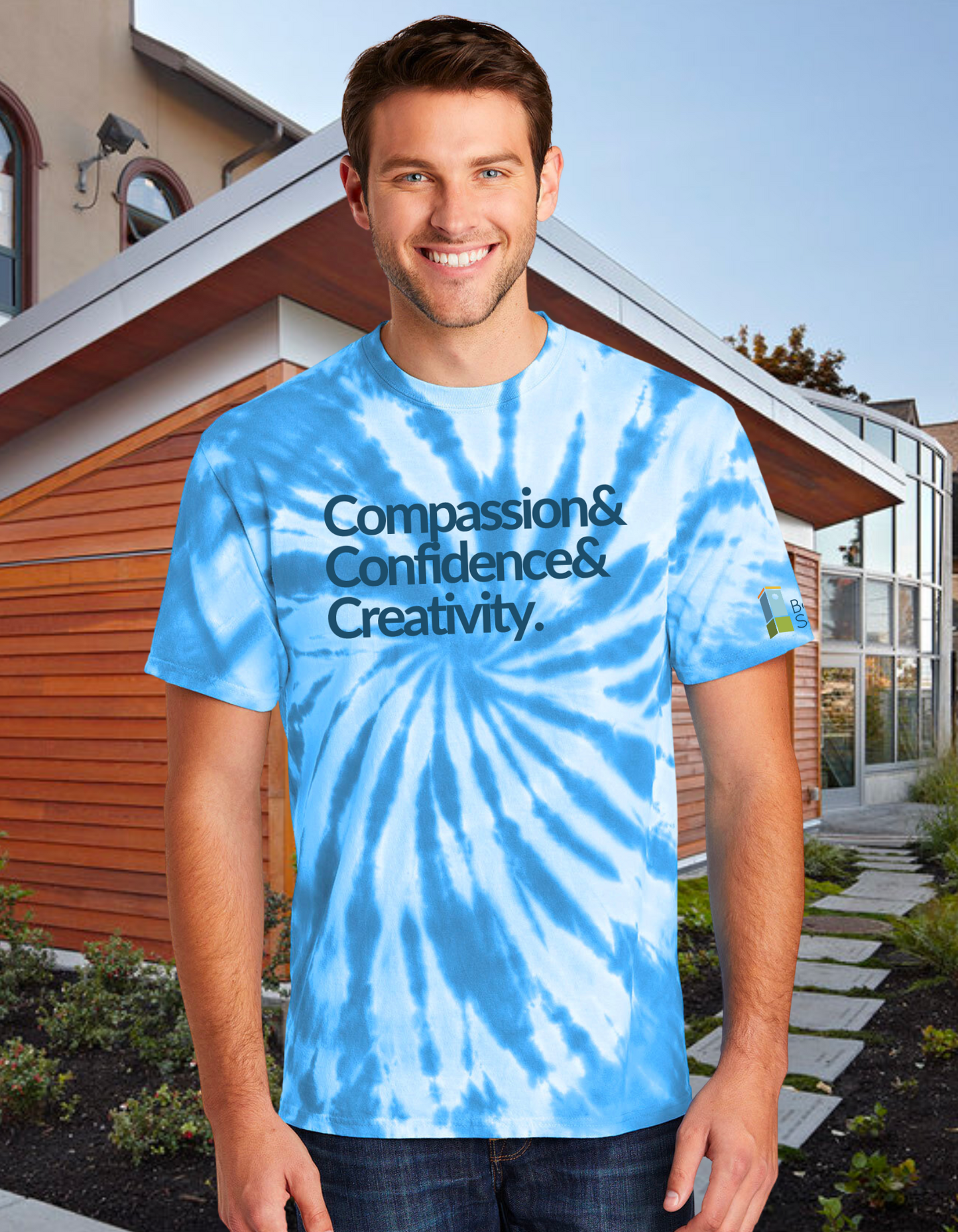 Bertschi Compassion, Confidence & Creativity T-Shirt (Youth & Adult) Tie Dye
