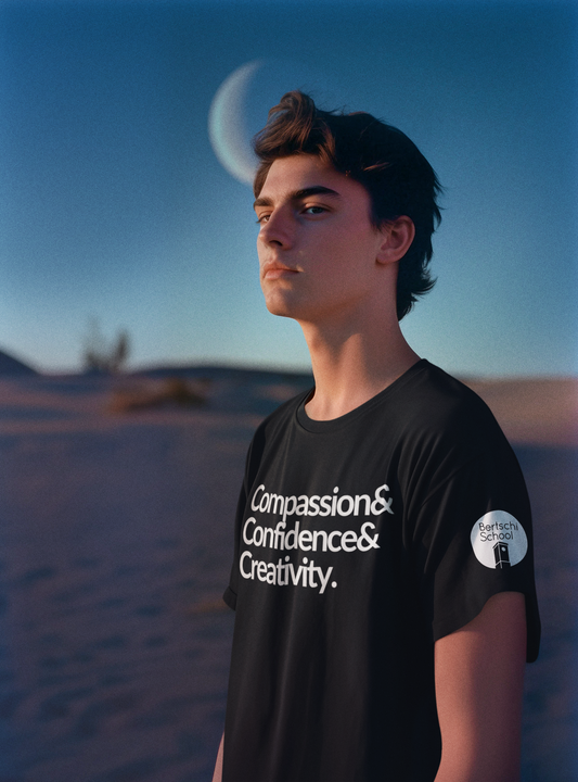 Bertschi Compassion, Confidence & Creativity Eco T-Shirt (Youth & Adult) Black