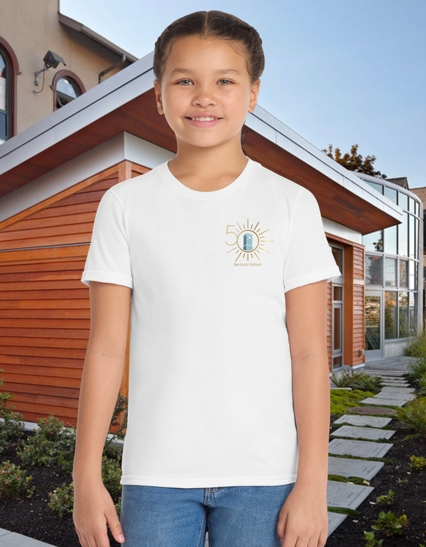 50th Anniversary Bertschi Eco T-Shirt (Youth) (White)