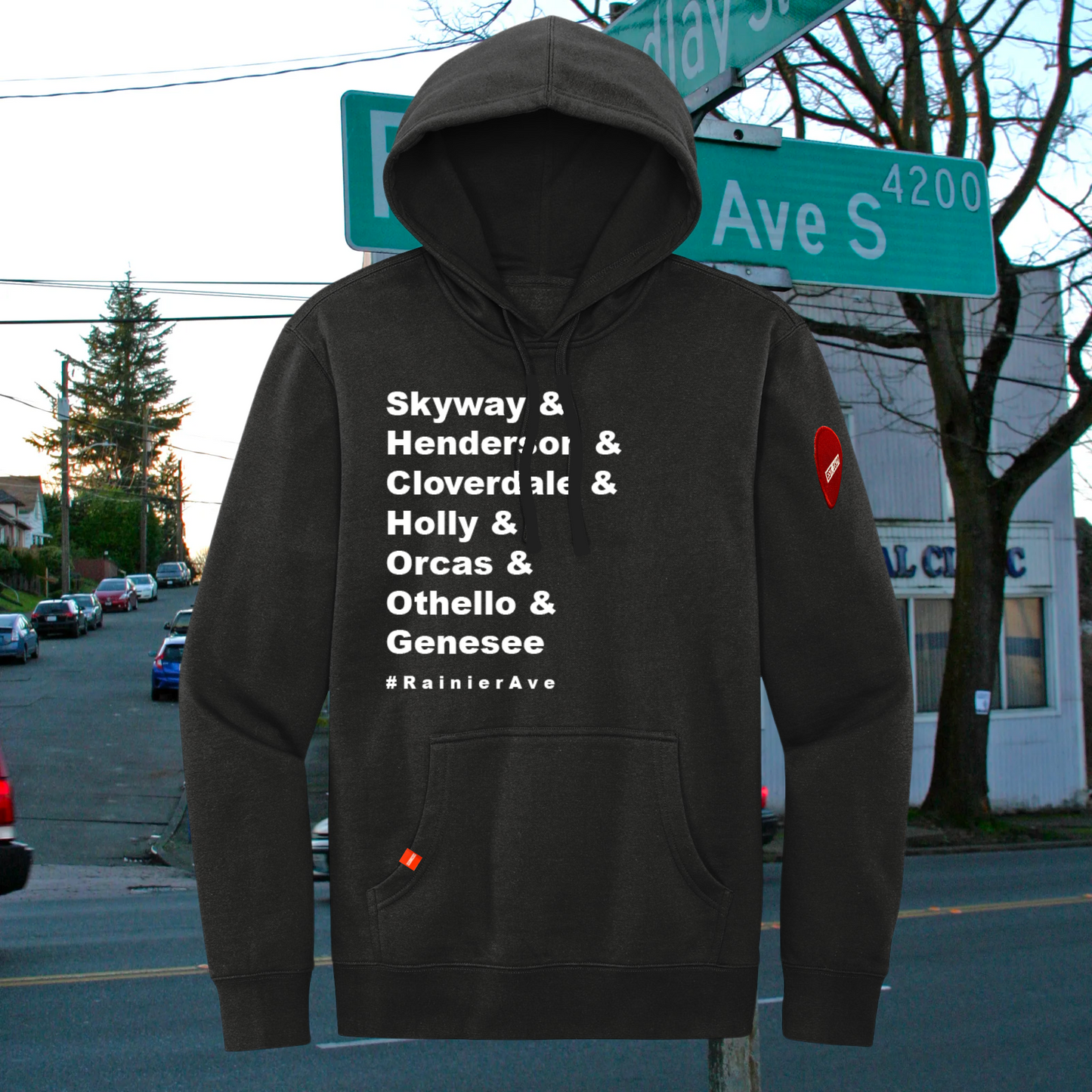 The #RainierAve Pullover Hooded Sweatshirt (ADULT) [LIMITED EDITION]