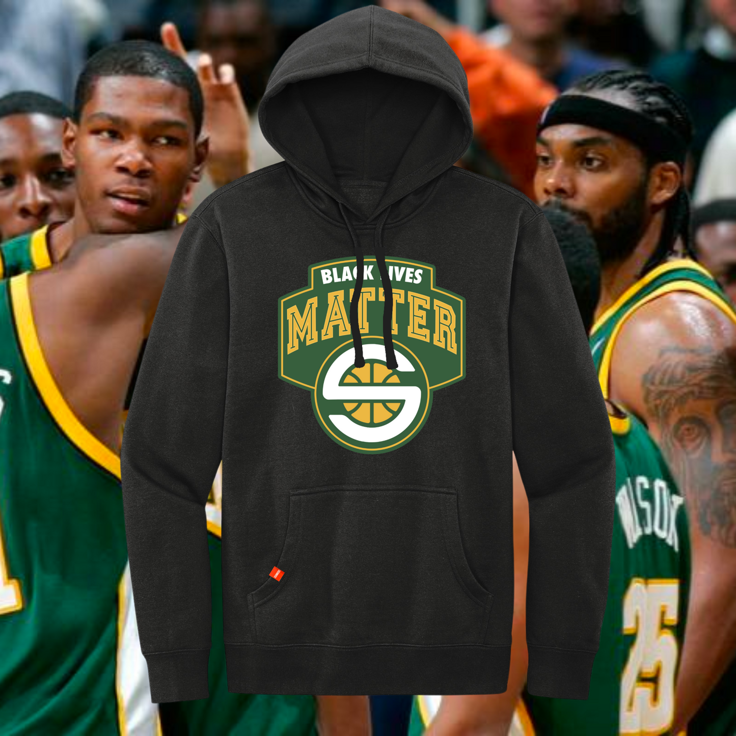 The #Sonics01BLM Pullover Hooded Sweatshirt (ADULT) [LIMITED EDITION]
