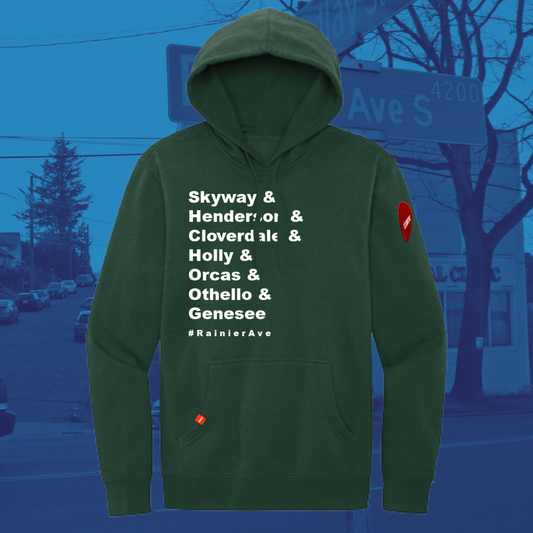 The #RainierAve Pullover Hooded Sweatshirt (ADULT) [LIMITED EDITION]