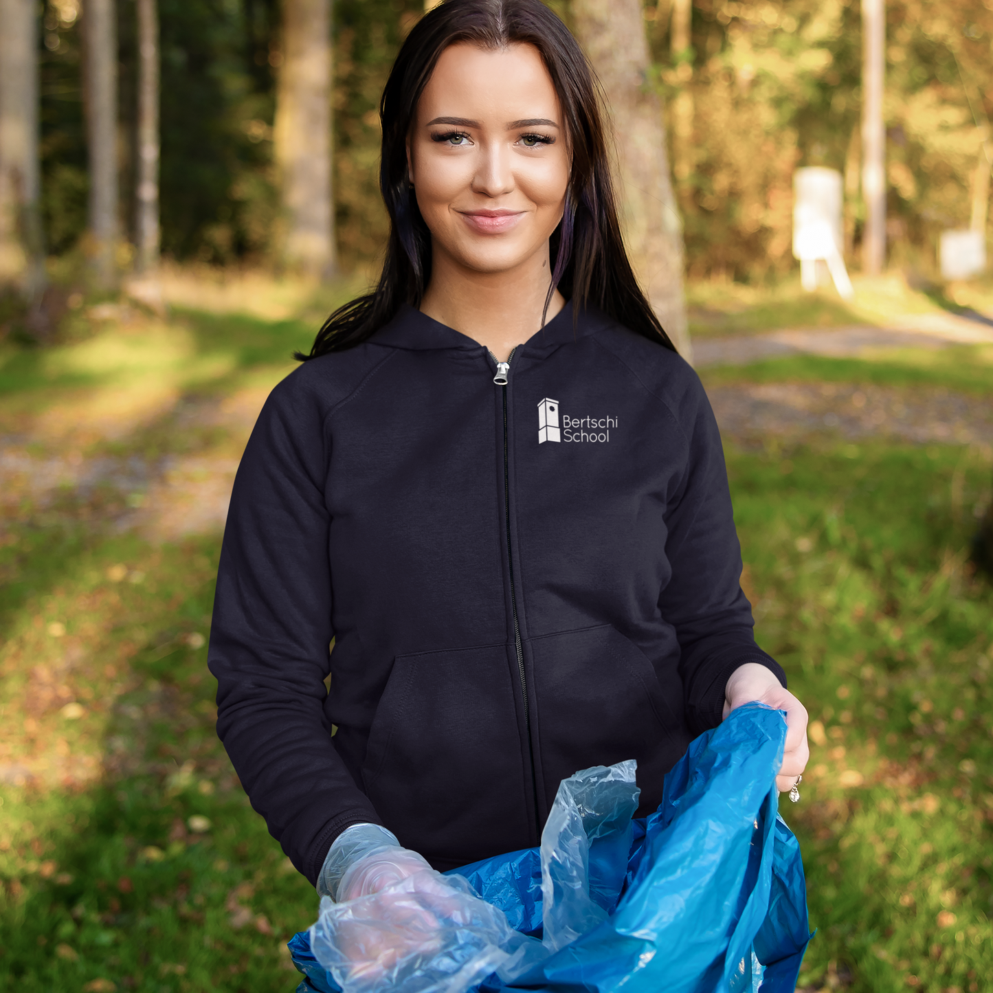 Bertschi Organic French Terry Full Zip Hoodie (Adult Unisex)